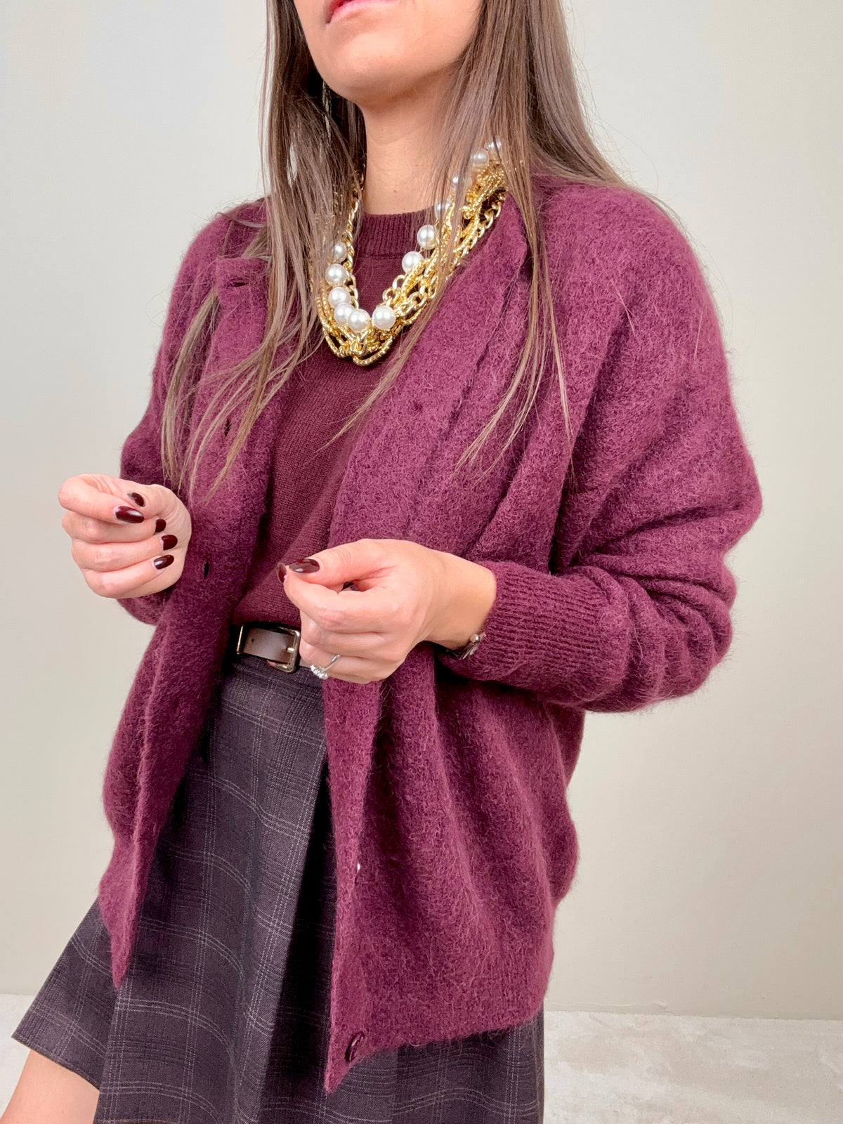 Cardigan bordeaux SoAllure