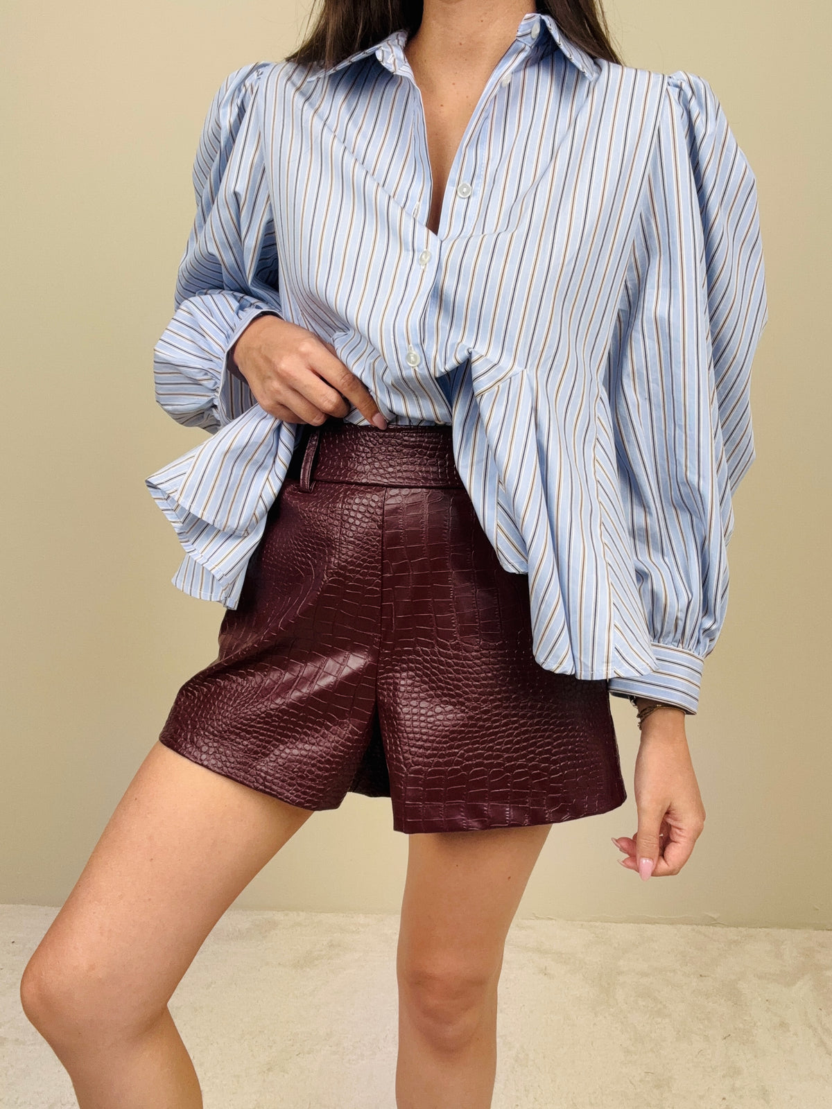 Short stampa cocco bordeaux
