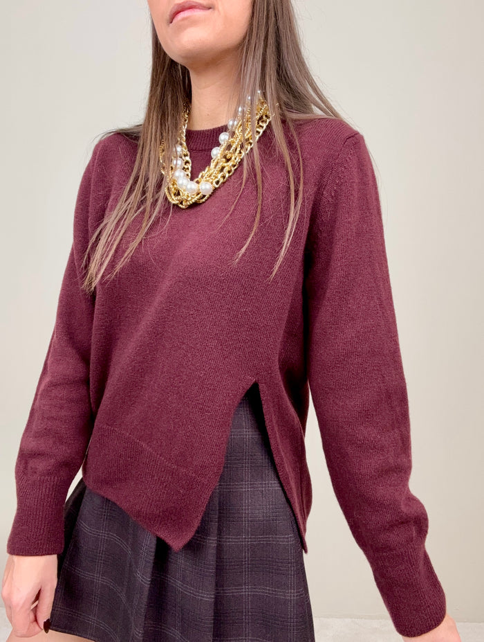 Maglione bordeaux SoAllure