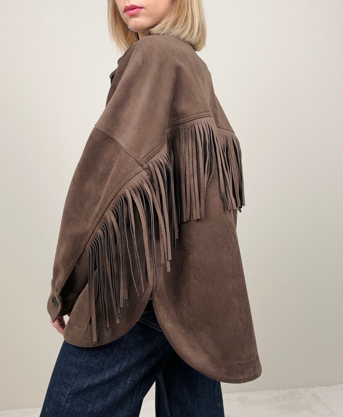 Overshirt con frange