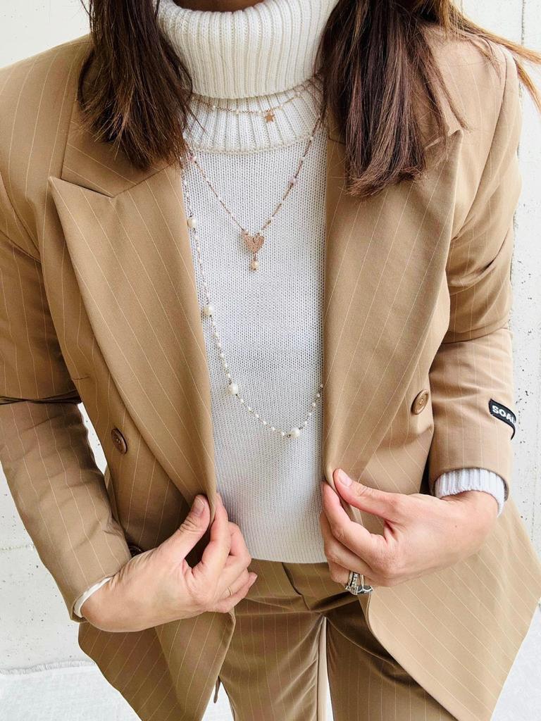 Blazer fantasia gessata - GIULIA F.