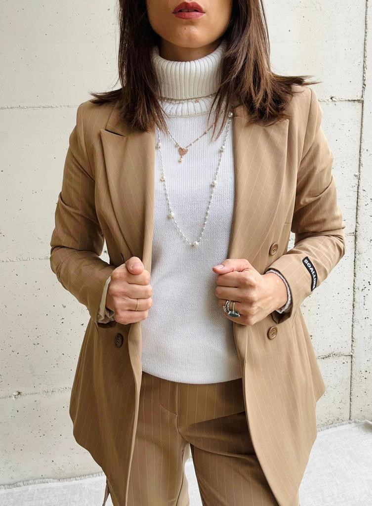 Blazer fantasia gessata - GIULIA F.