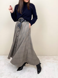 Gonna tartan grigio