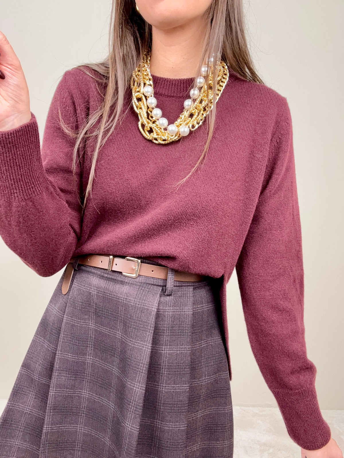 Maglione bordeaux SoAllure