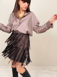 Camicia caffellatte in cotone
