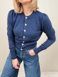 Golfino con bottoni gioiello