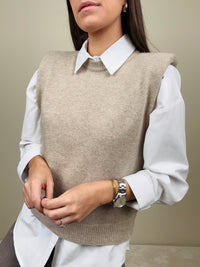 Gilet misto lana