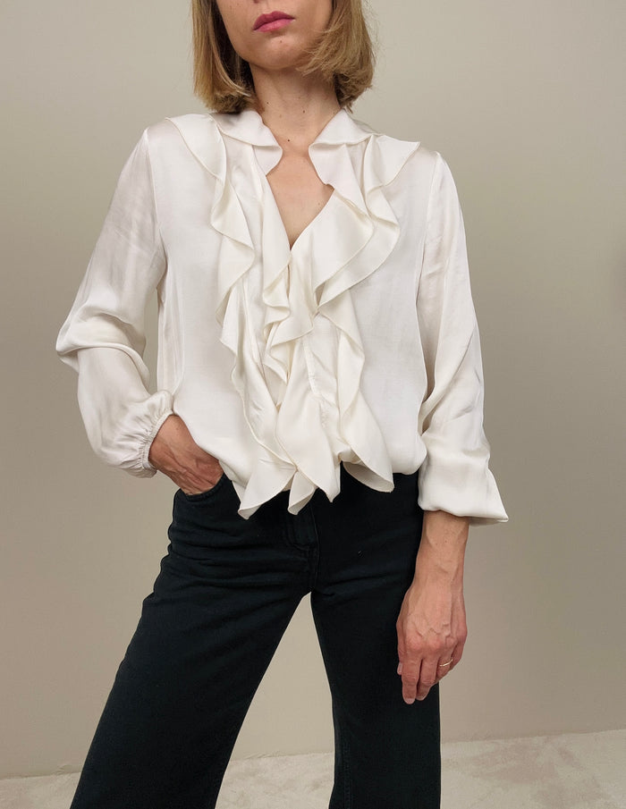 Camicia con voilant