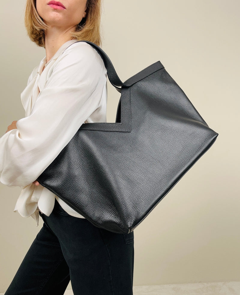 Shopper in pelle