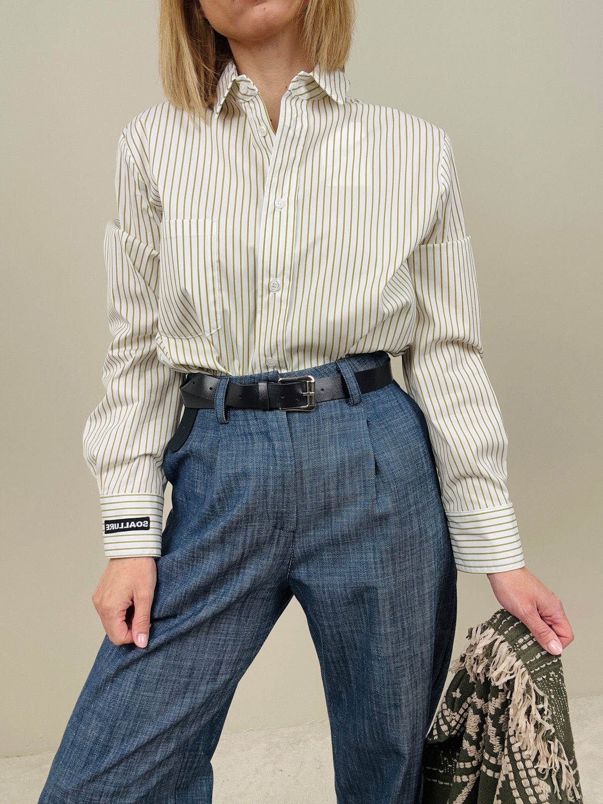 Camicia bastoncino verde