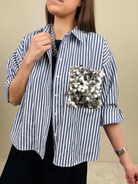 Camicia righe e paillettes