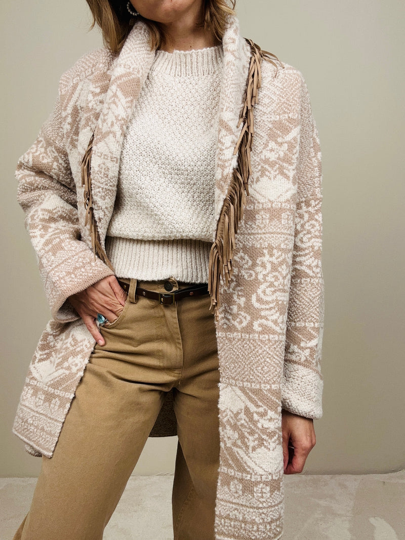 Cardigan con frange