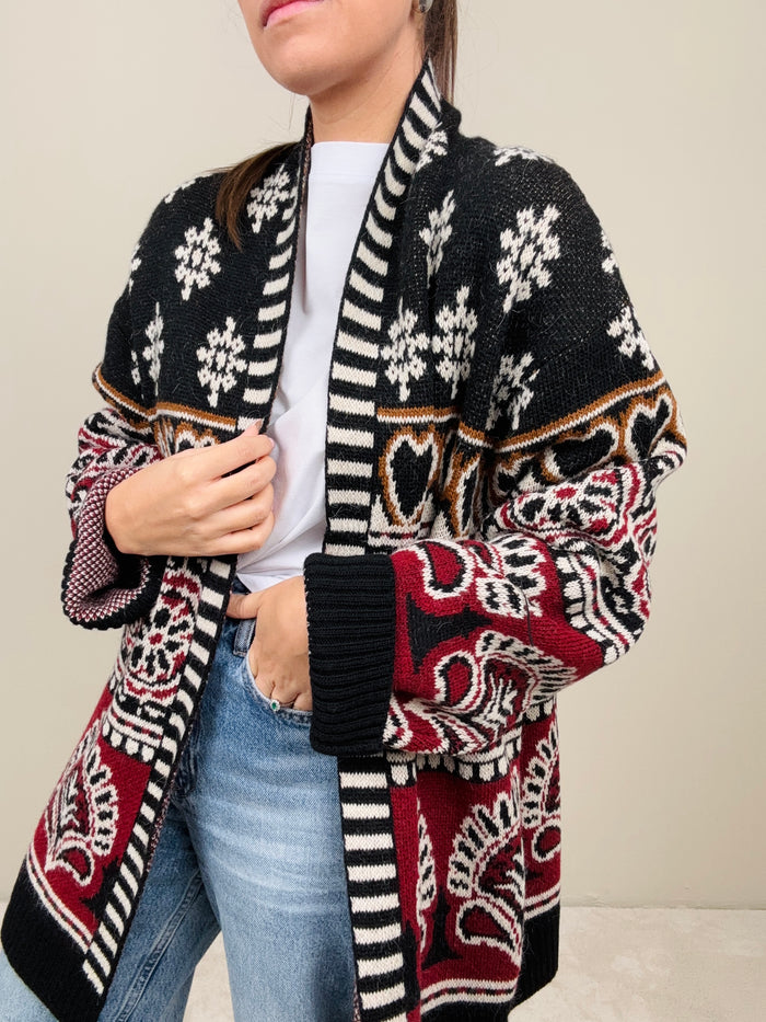 Cardigan fantasia nera