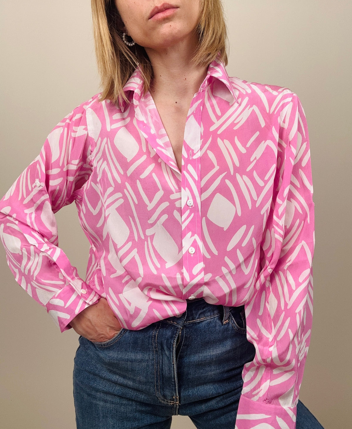 Camicia fantasia geometrica (più colori)