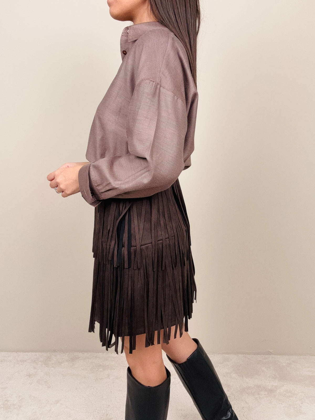 Gonna frange cioccolato