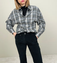 Camicia check sfiancata