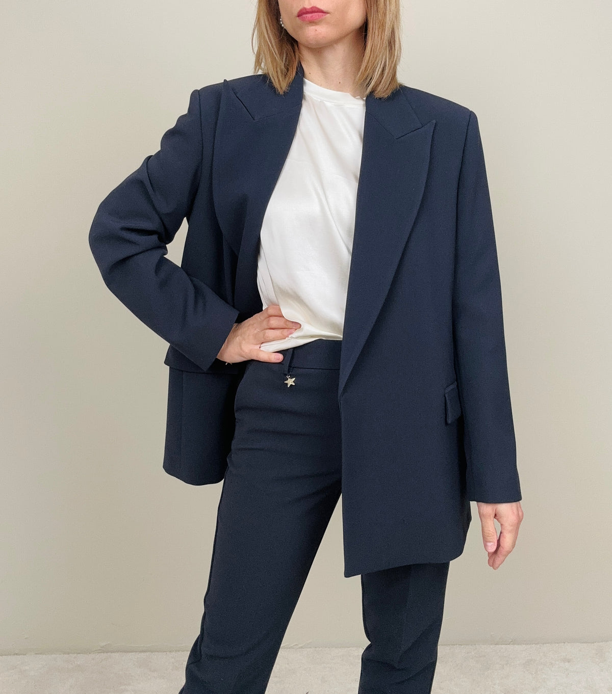 Giacca over completo blu