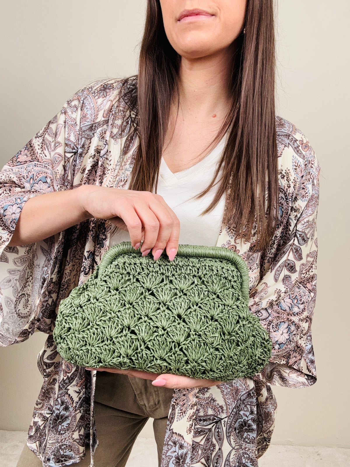 Clutch in rafia (più colori)