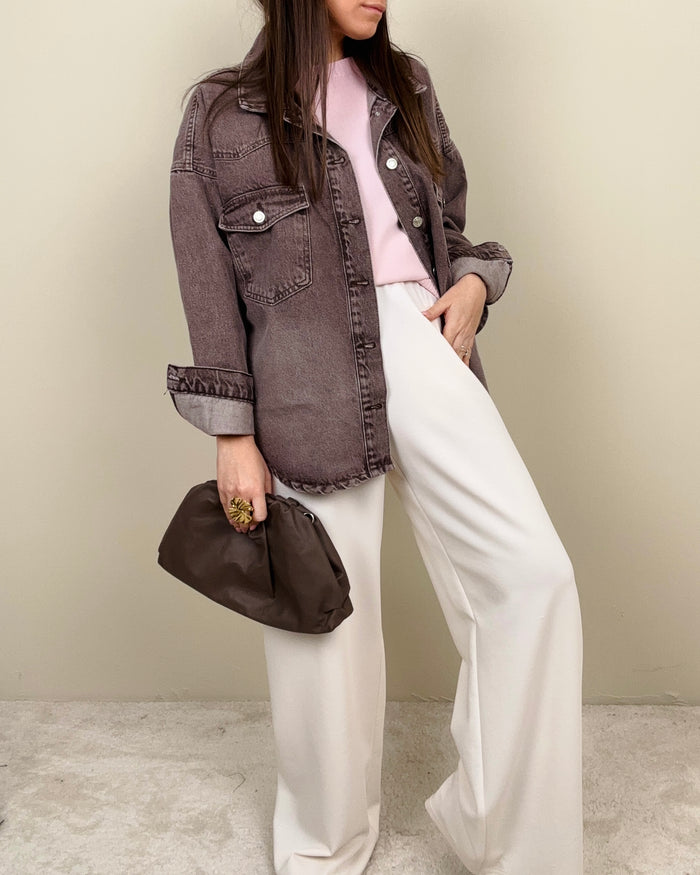 Pantalone flare burro