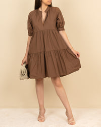 Abito in cotone cacao Soallure