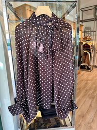 Camicia a pois con fiocco (più colori)