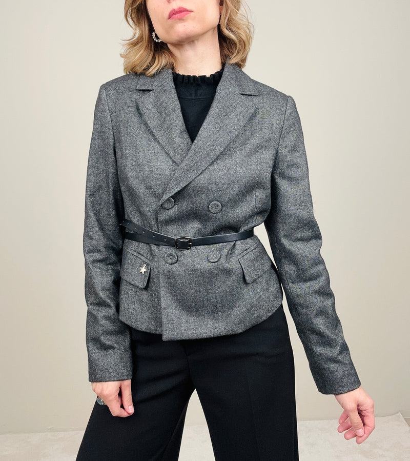 Giacchina grigio con cinturina