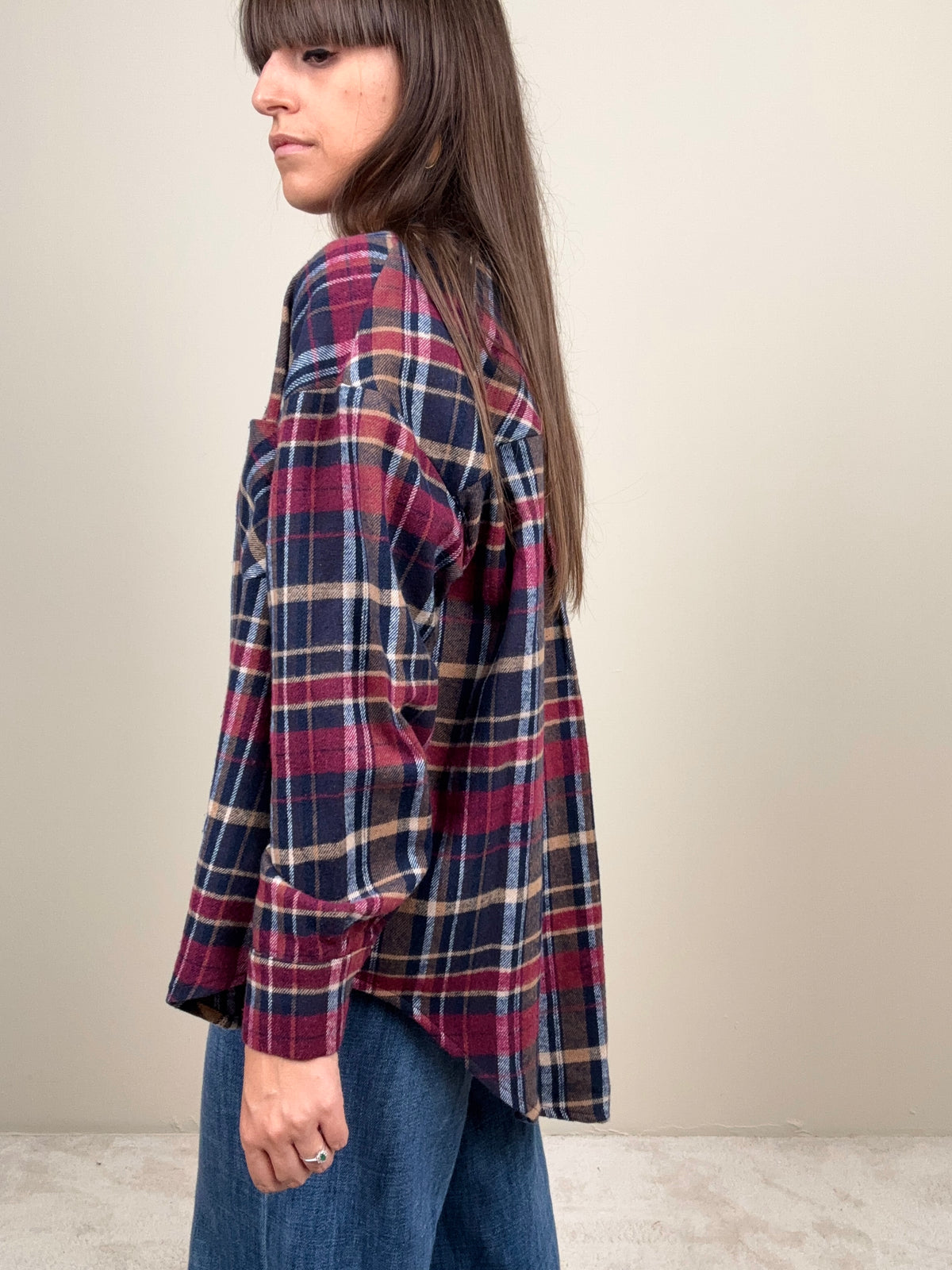 Camicia check blu/bordeaux