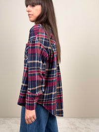 Camicia check blu/bordeaux