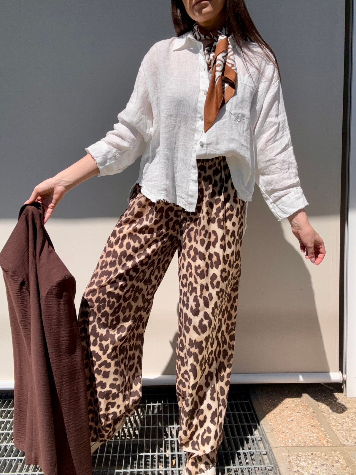 Pantalone leggero animalier