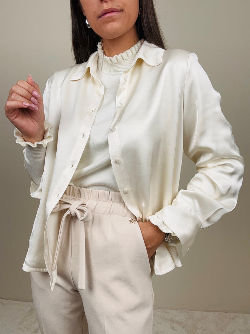 Camicia in viscosa con colletto