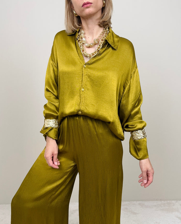 Camicia olio con colletto