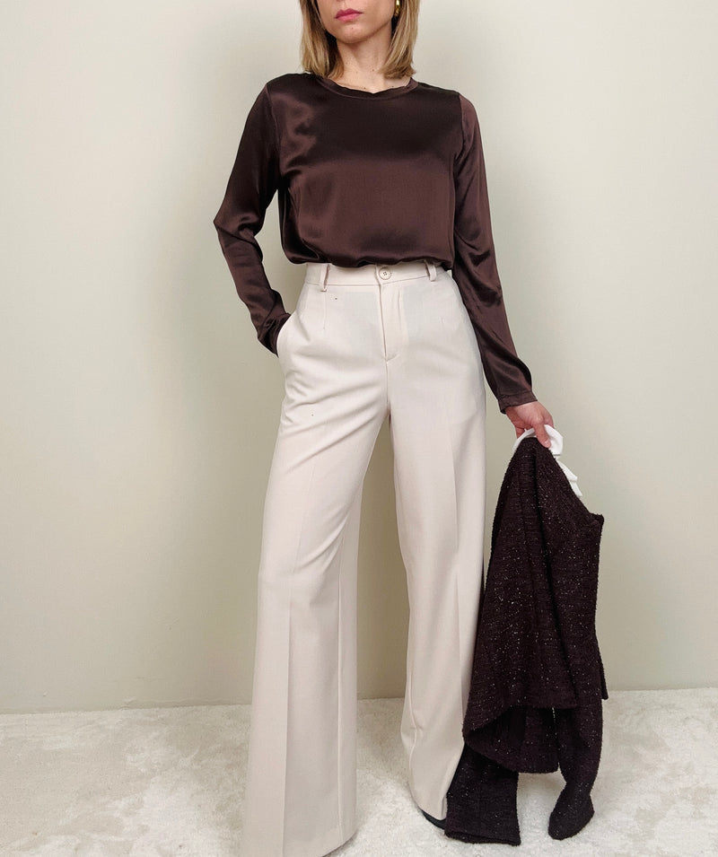 Pantalone a palazzo burro