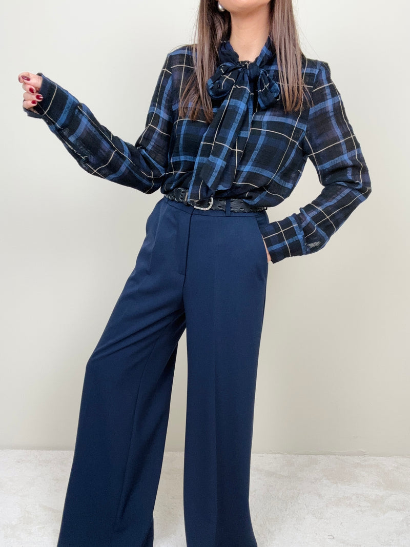 Pantalone palazzo blu