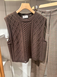 Gilet lavorato in maglia (più colori)