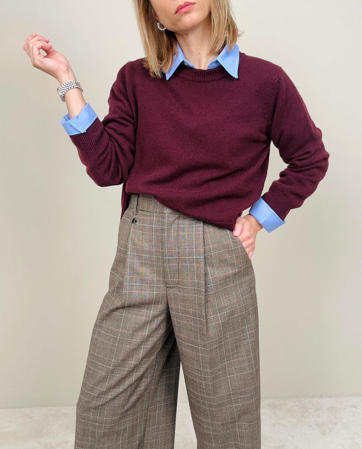 Maglioncino girocollo 100%lana