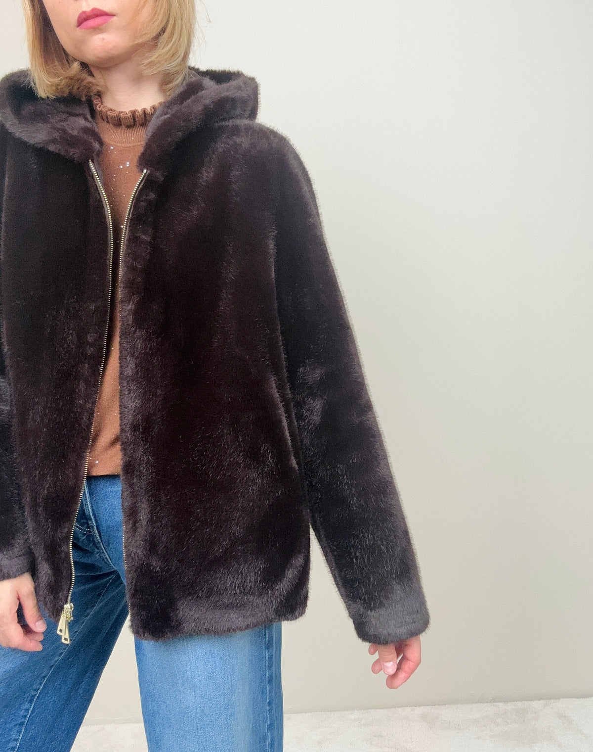 Eco pelliccia marrone