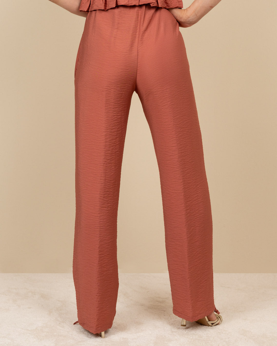 Pantalone viscosa pesca