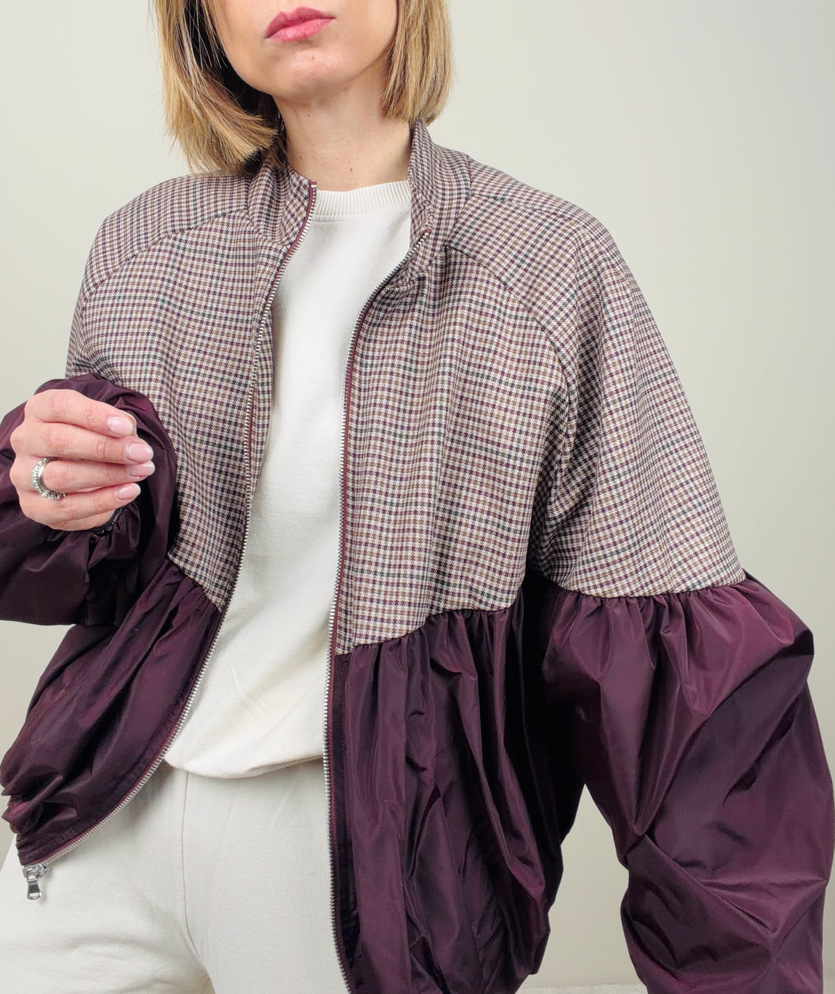 Bomber in fantasia bordeaux