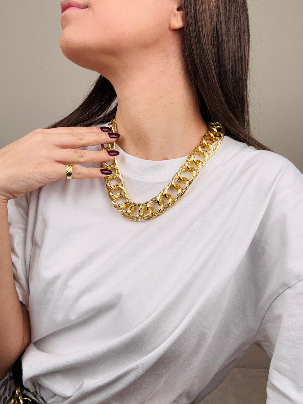 Collana catena lavorata (più colori)