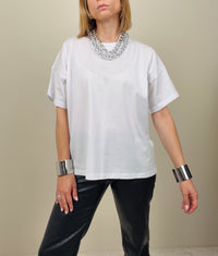 T-shirt basic bianca in cotone