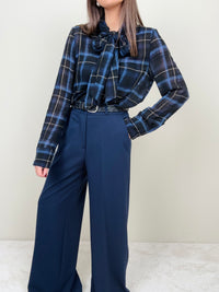 Pantalone palazzo blu