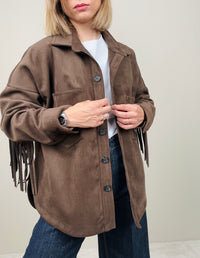 Overshirt con frange