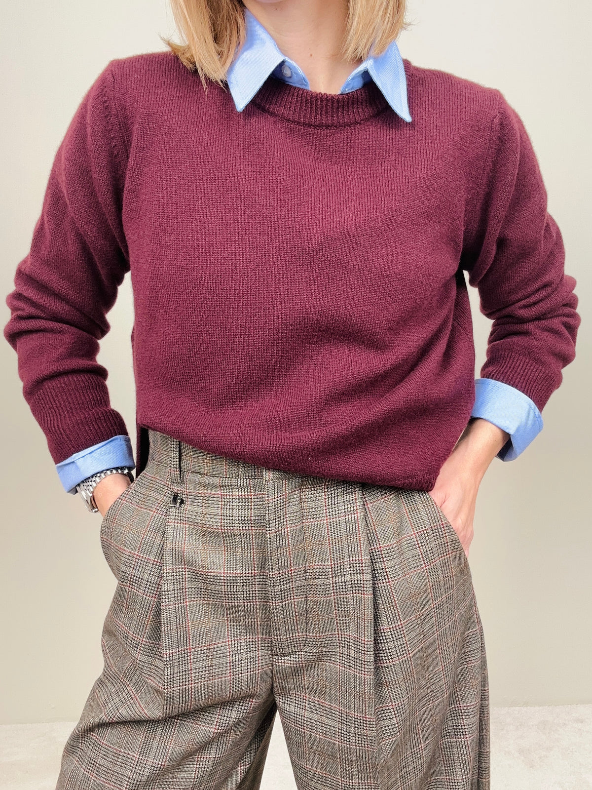 Maglioncino girocollo 100%lana