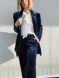 Blazer velluto blu SoAllure