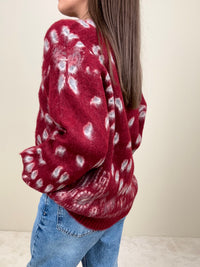 Maglione bandana bordeaux
