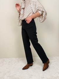 Jeans nero gamba dritta