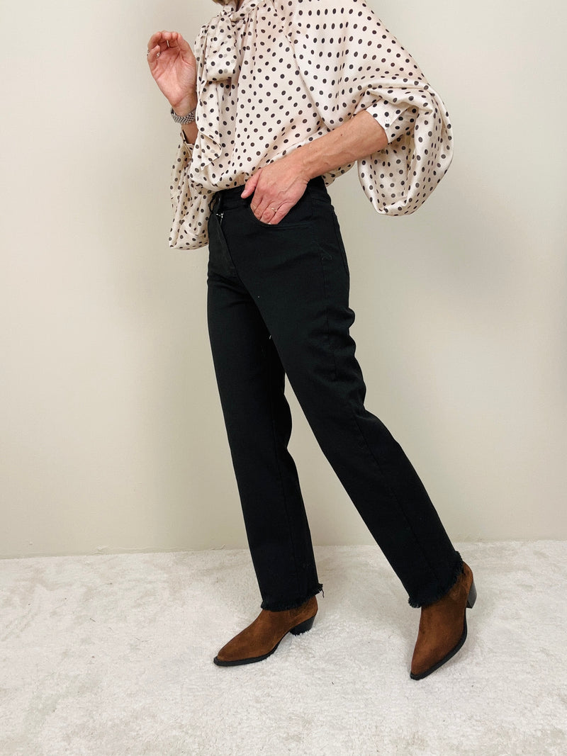 Jeans nero gamba dritta