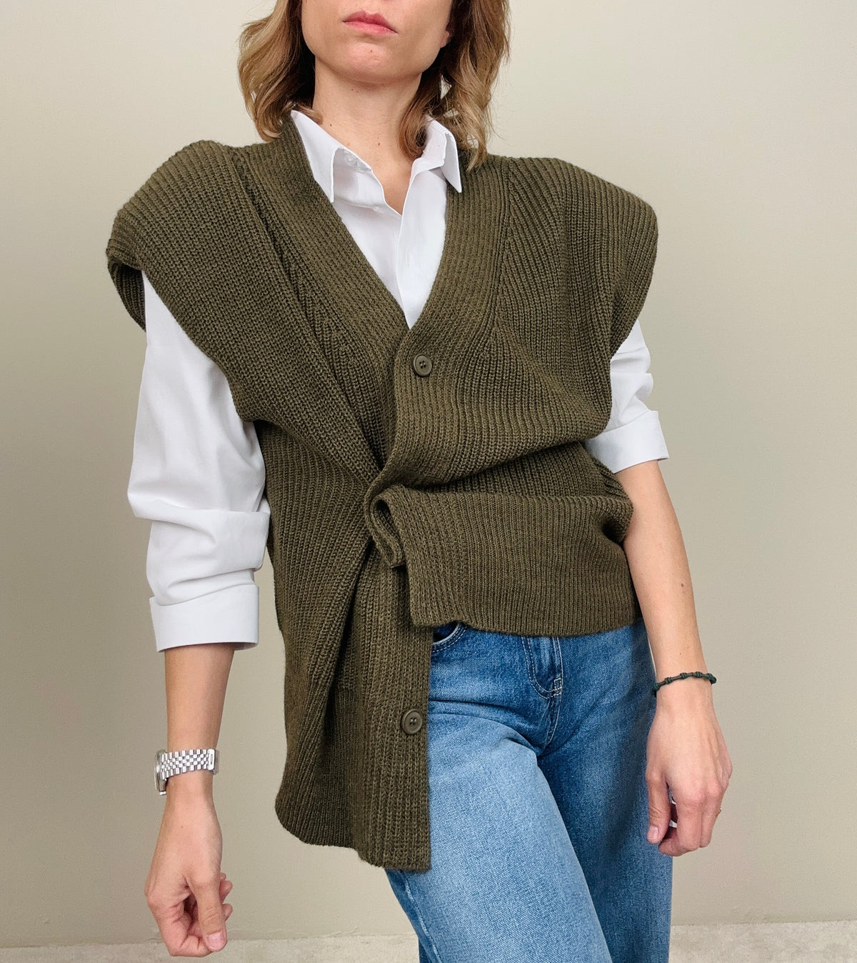 Gilet in maglia con spalline (più colori)