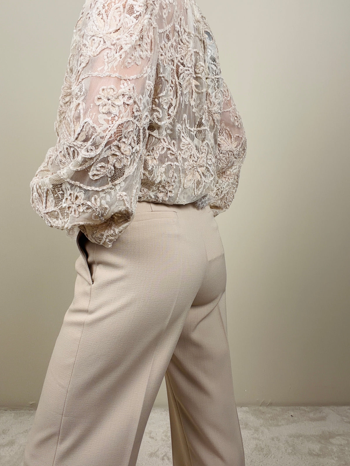 Pantalone palazzo burro