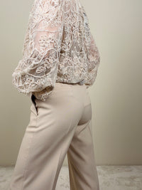 Pantalone palazzo burro